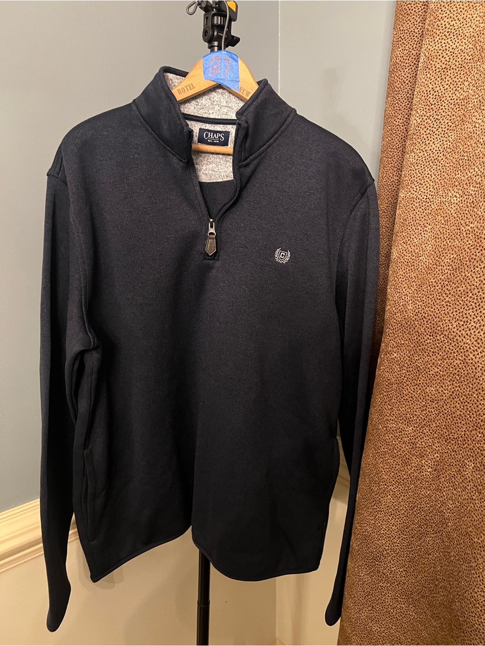 Chaps Men's Dark Navy Half-Zip Pullover Sweater